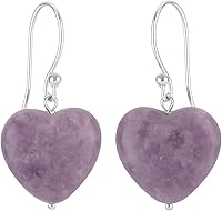 Vista 46 de Gempires Natural Heart Crystals Earring, Heart Gemstone, Energy Healing Crystals, Birthday, Gift for Her, Gemstone Jewelry Yaxaite