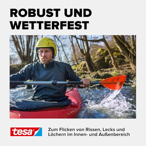 tesa Ultra Power Under Water Transparent - wasserfestes Klebeband - Abdichtungsband für Pool, Zelt und Dachrinne - starke Klebeleistung für Reparaturen sogar unter Wasser - 1 x Rolle - 1,5 m x 50 mm