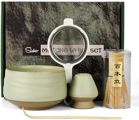 YIBO Matcha Whisk Set, Matcha Making Kit Whisk (Chasen India