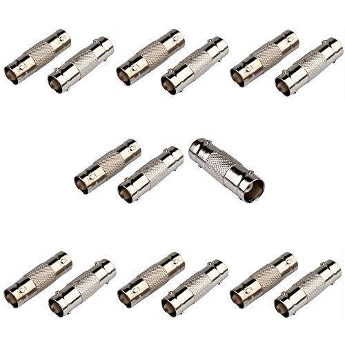 OdiySurveil 15-Pack BNC Female Connectors - BNC Female to Female Coupler Jack Straight Convert Connector BNC Extension Adapter for CCTV Security Camera