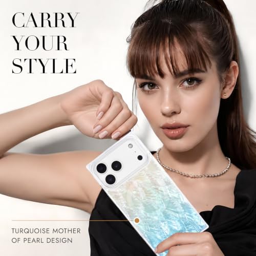 Image of COCOMII Rectangle for iPhone 18 Pro Max /17 Pro Max Case, Turquoise Pearl