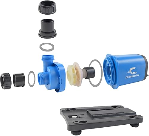 Miniatura 6 de CONQUERALL 2640GPH 65W 24.5ft DC 24V onda sinusoidal bastante sumergible y en línea bomba para pecera, fuentes, hidroponía, cascadas, acuarios, agua