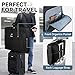 Garment Bags for Travel, Carry On Garment Bag for Business Trips with Shoulder Strap, Mancro Waterproof Foldable Luggage Hanging Suit Bags Gift for Men Women, 2 in 1 Suitcase for Coats, Suits (Black)