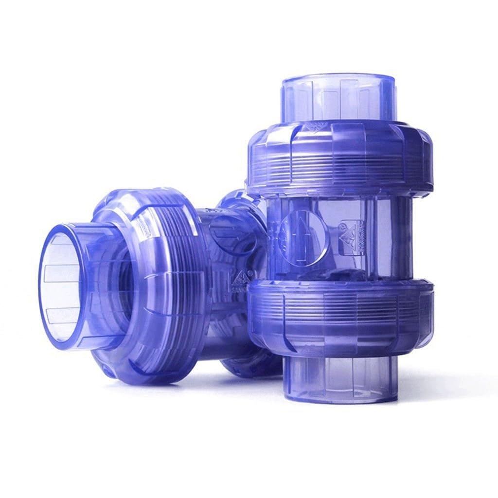 1pcs Trasparente PVC Valvola di Ritegno Non di Ritorno A Un Modo UPVC Raccordi for Tubi, for L'irrigazione del Giardino Acquario di Pesce(40MM)