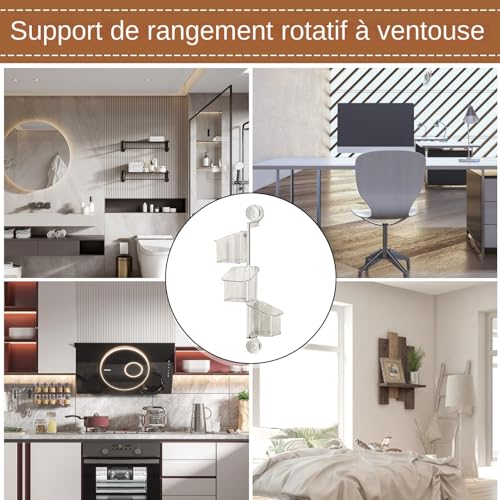 Étagère de douche à ventouse pour en finir avec le désordre mural
