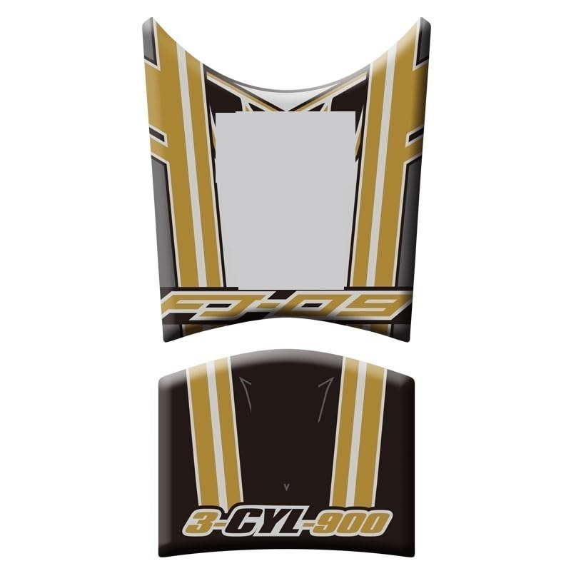 Protection réservoir FJ09 moto pad autocollant arête de poisson noir