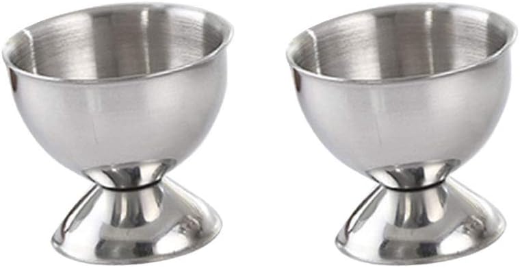 2pcs Stainless Steel Egg Holder Boiled Egg Stand Breakfast Tool Guest Treat Plant Stands Breakfast Tray Vintage Egg Holder Egg Cup Ceramics Egg Tray Egg Steamer Egg Plate Bracket