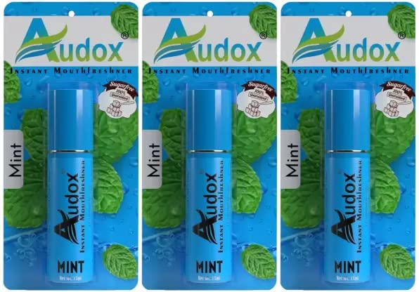 Audox Instant Mouth Freshener Spray 3 Pice Combo 15 ML+15ML+15ML(Mint)