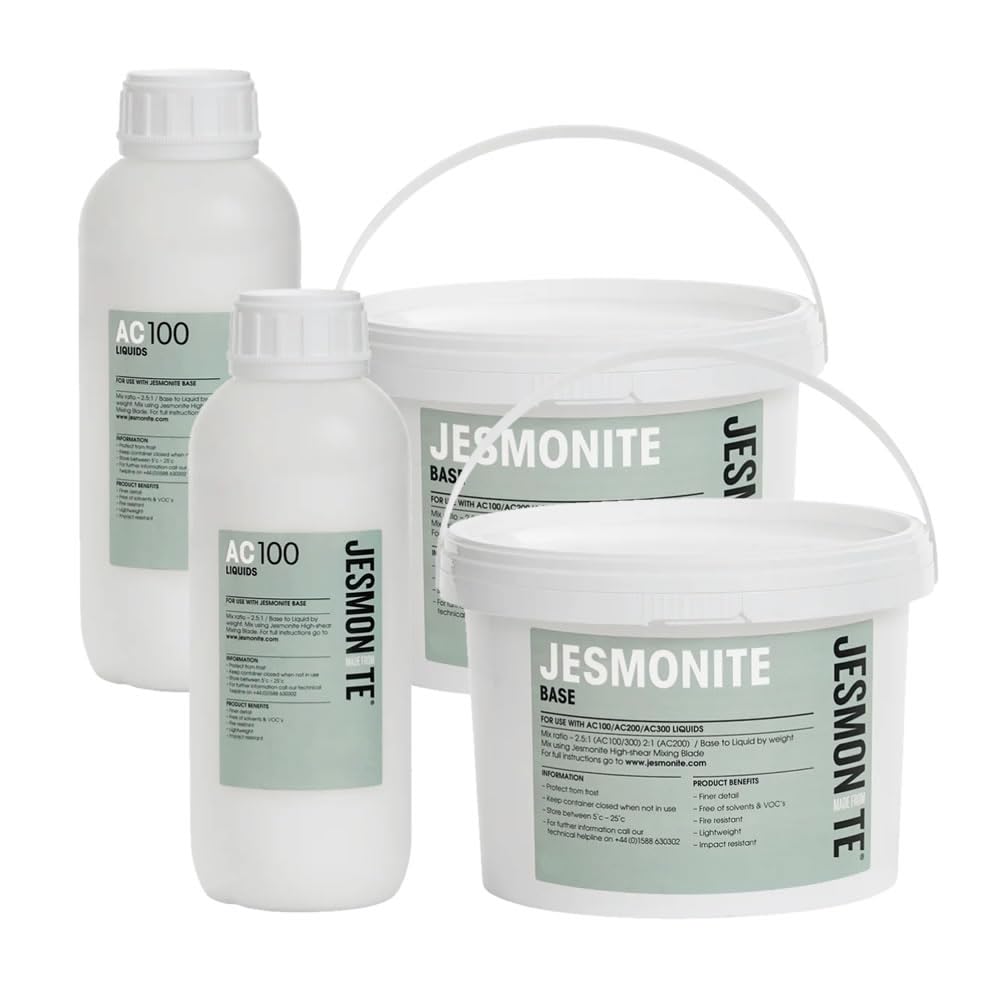 Jesmonite AC100 Water Based Casting Resin Kit, Decorative Mouldings, Castings, Glass Reinforced Laminates, Fire Resistant, Jesmonite Liquid and Powder Kit - 7kg