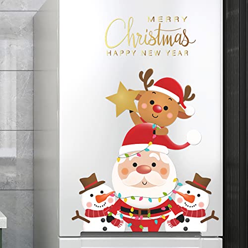Ggboy Christmas Wall Decals, Santa Claus Christmas Wall Stickers Removable, Xmas Christmas Vinyl Diy Wall Decal, Christmas Window Clings Stickers Decals For Wall Window Kid Room Bedroom Decorations #TOP2