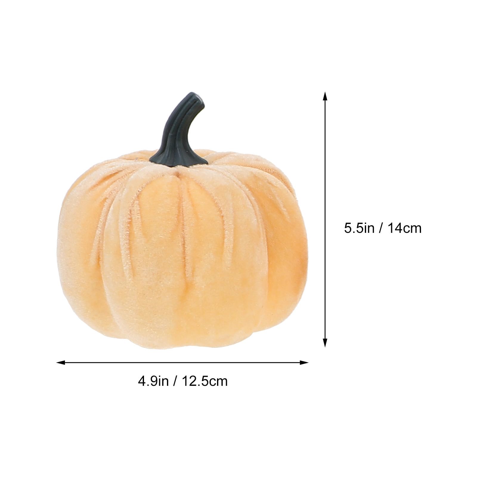 Abaodam 15 Pezzi Decorazione Zucca Arancia in Flanella a Forma di Zucca per Halloween e Interni, Effetto Decorativo senza Sbiadire, per Casa e Feste Autunnali
