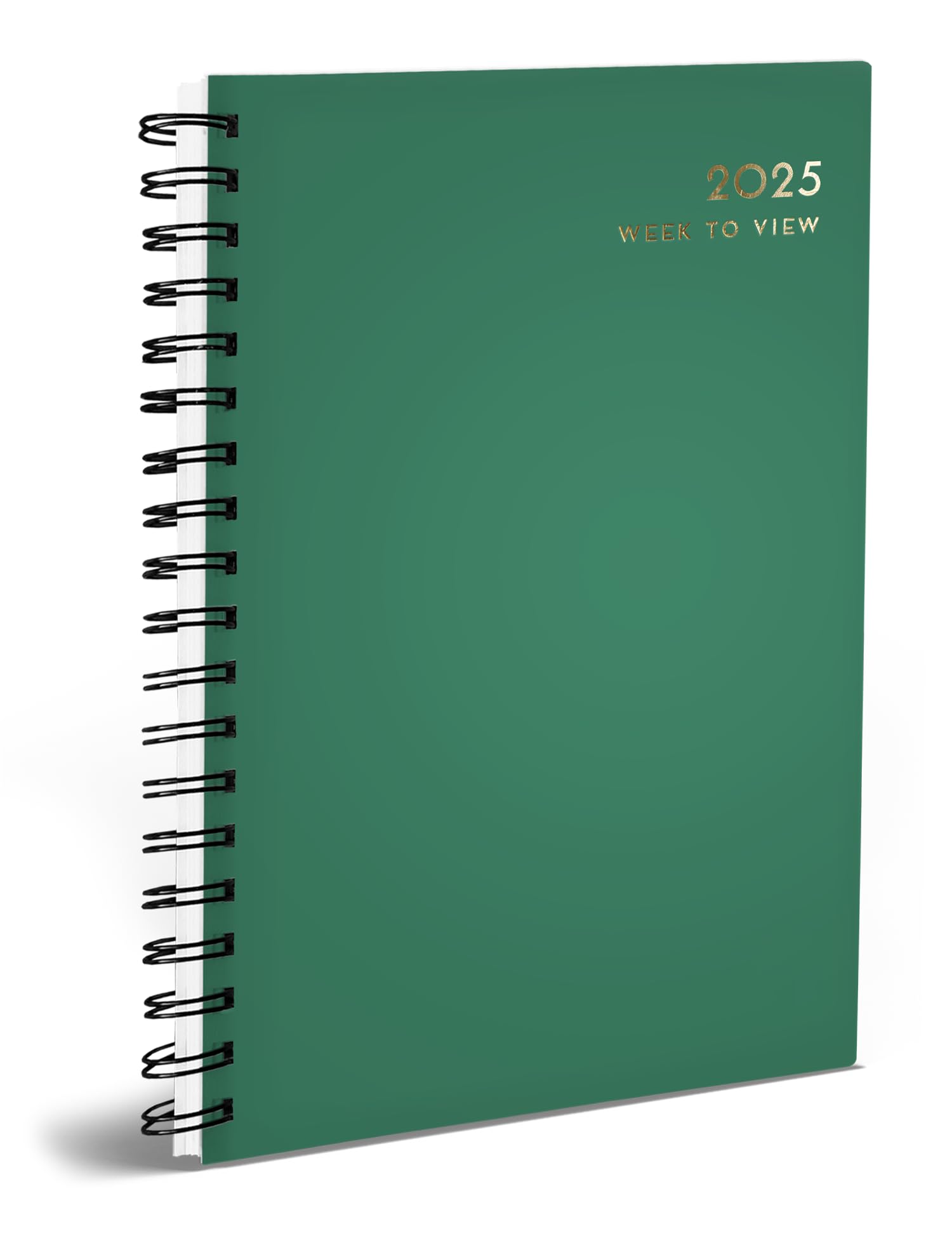 2025 A5 Size Wiro Weekly Bright Diary Silver Foil Effect Spiral - View #3