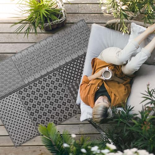 Tapis d'extérieur de qualité supérieure en PVC style aztèque - 3