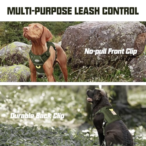 Image of AUROTH Tactical Dog Harness Medium Sized Dog No Pull Adjustable Dog Vest