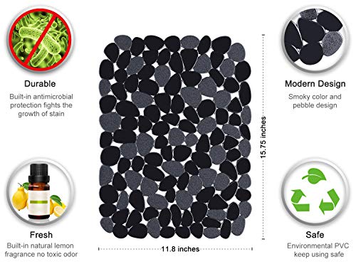Bligli Pebble Sink Mat For Stainless Steel/Ceramic Sinks, Pvc Eco-Friendly Sink Protectors For Bottom Of Kitchen Sink, Dishes And Glassware, Fast Draining, 15.7 X 11.8 Inch (2 Pack, Black) #TOP2