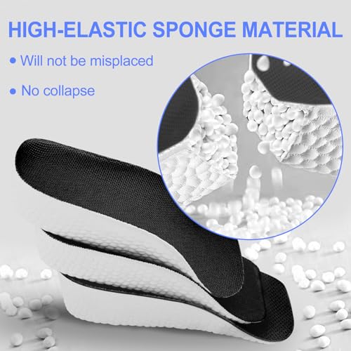 3 pares de plantillas elevadoras para zapatos 0.6, 1 y 1.4 pulgadas miniatura 6