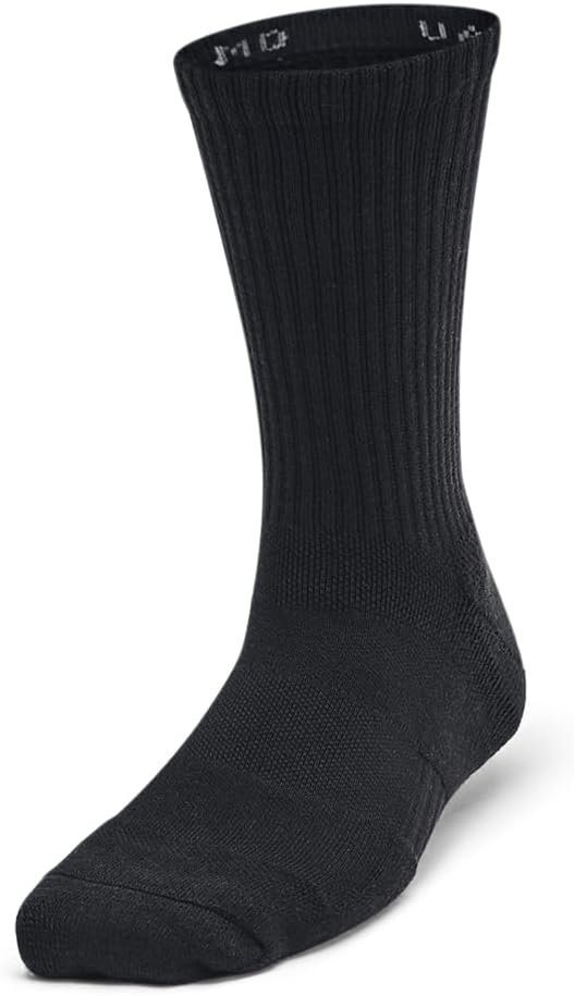 Under Armour Boys' Training Cotton Crew Socks (3-Pairs)