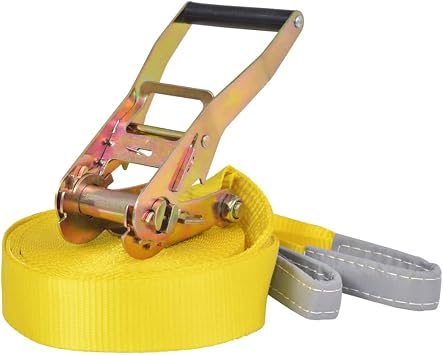 vidaXL Slackline 15 m x 50 mm 150 kg Yellow