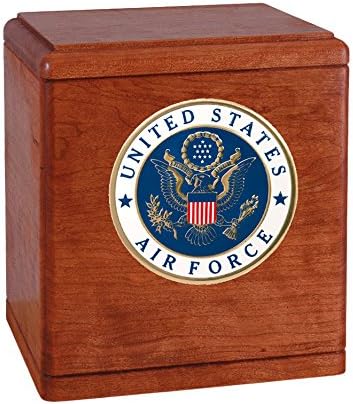 Wood Cremation Urn - Cherry Freedom Military (Army)