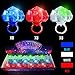 AMENON 24 Pack 4th of July Party Favors Supplies LED Light Up Ring Red White and Blue Stars Toys Women Men Memorial Day Patriotic Party Accessories Decorations