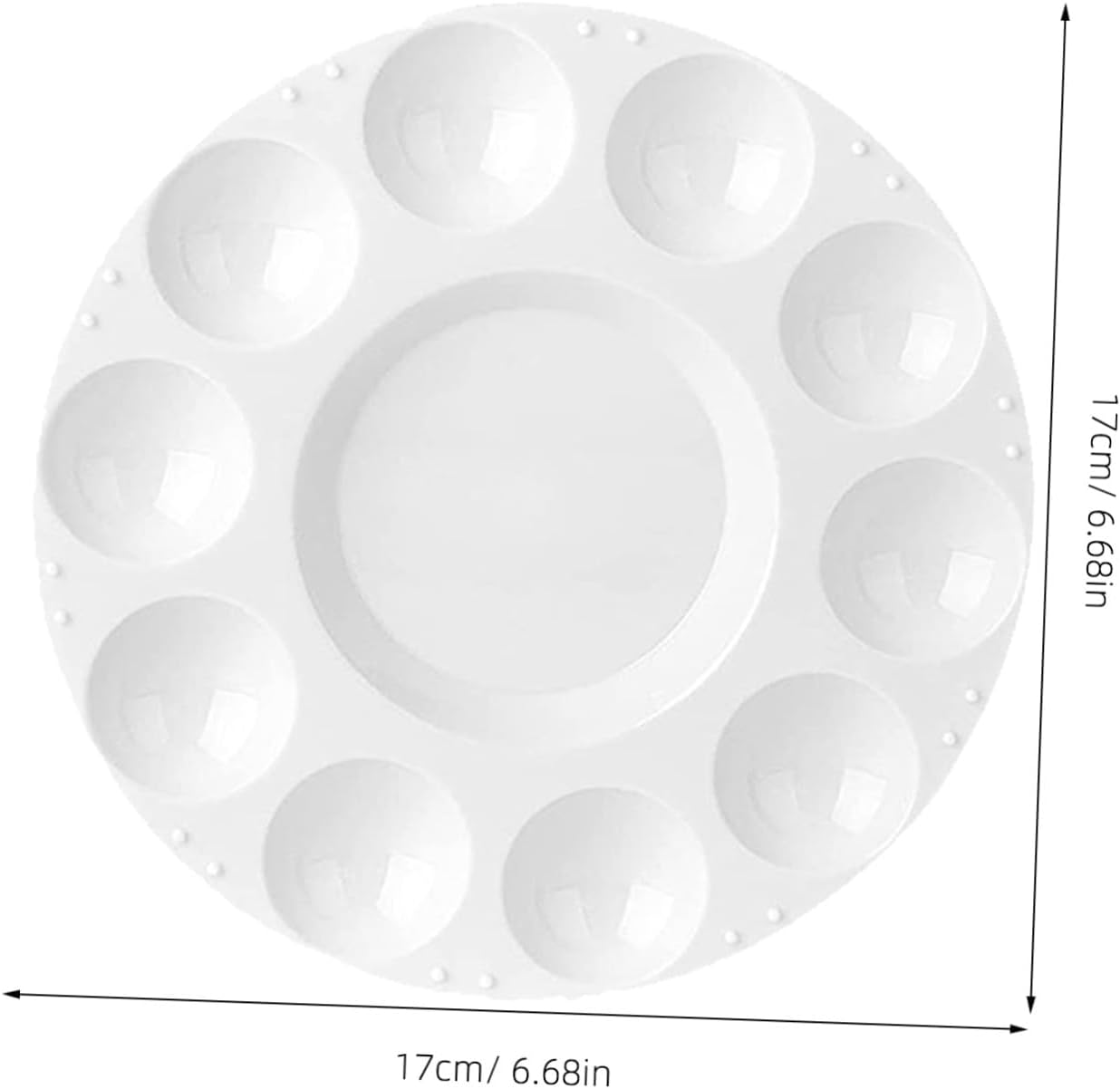 15pcs Plastic Multi Grid Paint Palette for Boys and Girls Students White