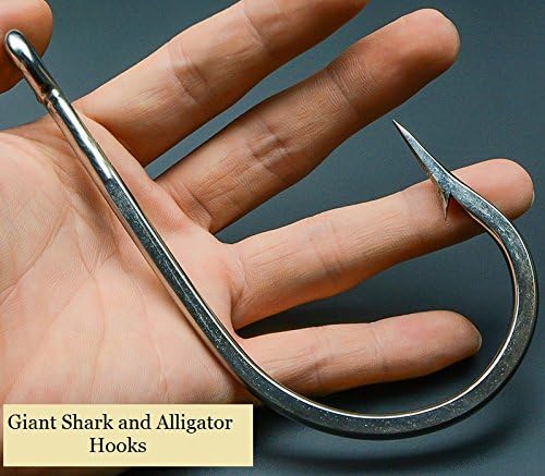 Saltwater Large Giant Shark and Alligator Hooks 420 Stainless Steel Extra Strong Fishing Hook