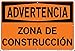 Vestil SI-W-05-D-AL-040-S CONSTRUCTION AREA/ZONA DE CONSTRUCCI?N Warning Sign, Aluminum, 0.040" Overall Size, 18.5" W x 12.5" H
