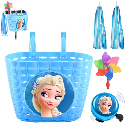 XIEXIESHER Prinzessin Fahrradkorb Kinder Vorne, Geflochten mit...