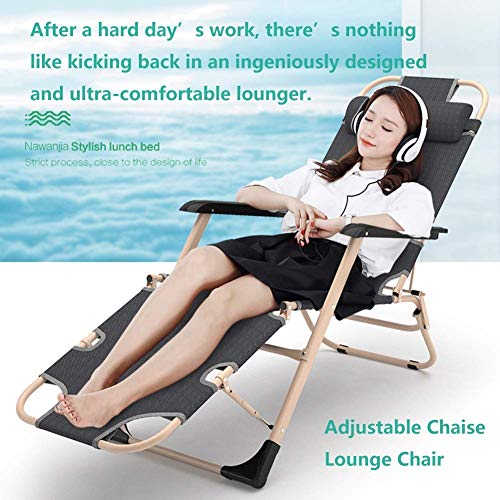 Fauteuil inclinable robuste à gravité zéro rembourré pliant
