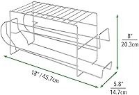 Vista 4 de mDesign Organizador de 2 niveles de alambre de metal con estante superior para despensa de cocina, encimera, gabinete, capacidad para 12 latas