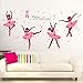iwallsticker 188 x 96 cm DIY Ballett-Girl-Wandaufkleber, Abziehbilder, Abziehbilder, Wandbild, Kunst, Heim, Tanzraum, Dekoration