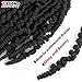 6 Packs Pre-twisted Spring Twist Hair 8 inch Pre-Twisted Passion Twists Crochet Braids For Bob Spring Twists Short Curly Bomb Twist Braiding Hair Hair Extensions (8''6Pcs-1B#)