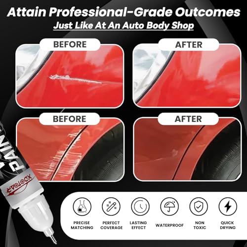 Ruby Red Touch Up Paint for Cars, Color Accurate Car Touch Up Paint, Professional Automotive Scratch Repair, Lasting Auto Scratch Remover, Quick Drying, Easy to Use, Safe and Non-toxic