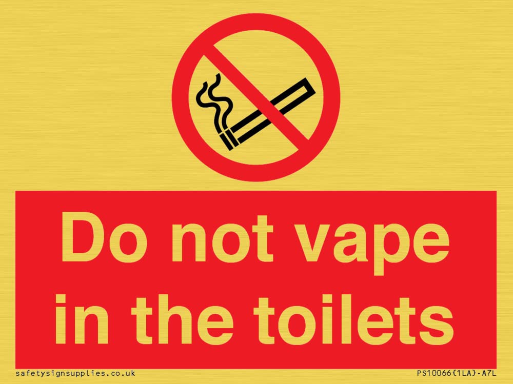Do not vape in the toilets Sign - 100x75mm - A7L