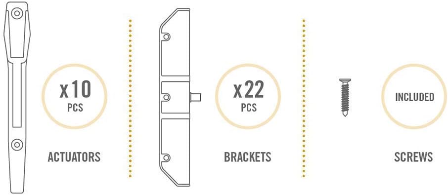 Product Deal Nuvo Iron Louver Blinds & Shutter System - Hardware Kit (Designed for use of up to 48 W) - LSB48 (2 Pack) Buy 1 get 1 🔥 Nuvo Iron Louver Blinds & Shutter System - Hardware Kit (Designed for use of up to 48 W) - LSB48 (2 Pack)
