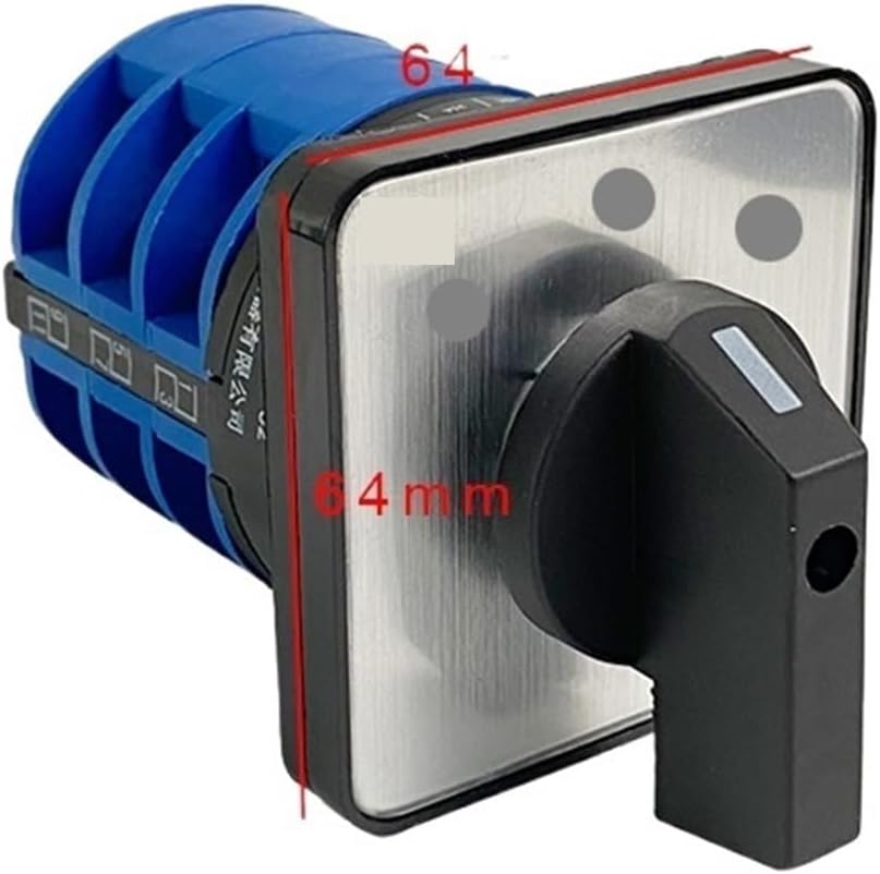 LW26 YMW26-32/3 Manual Electrical Changeover Rotary Cam Switch 3 Layers 32A 690V Three Poles Silver LW28-32A(0-1 Position)