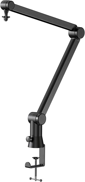Microphone Boom Arm - Premium Mic Arm Hidden Cables Desk Mic Stands Compatible with HyperX QuadCast Mic, Blue Yeti Mic and Most Microphones for Studio, Podcaster, Streaming by YOUSHARES