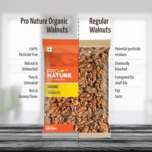Image of Pro Nature 100% Organic Walnuts, 200G, Dry Fruit (Pack of 3)