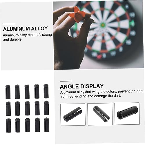 Protectores para vuelo de dardos 15 pcs aluminio negro miniatura 4