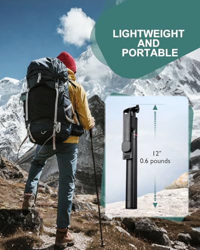 Trépied de téléphone 71 pouces avec télécommande sans fil pour iPhone et Android
