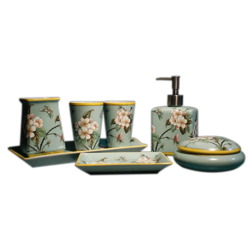 Bottiglia di sapone Kit sanitario cinese Ceramica sanitaria Hotel Portaspazzolino Tazza per gargarismi Set per gargarismi Forniture per il bagno