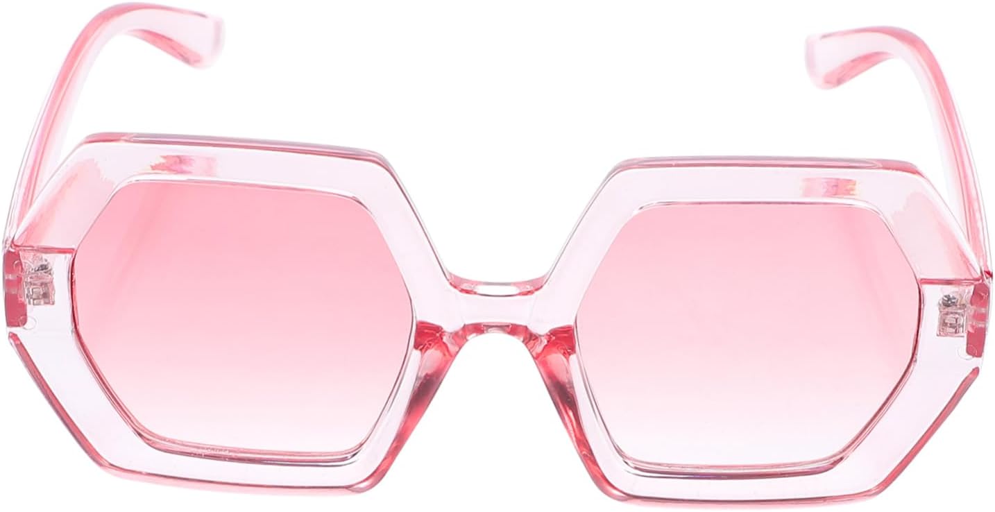 Ipetboom 1 Pair Fashion Sunglasses for Frame Geometric Sunglasses Stylish Protection Eyewear Unique Decorative Props Holiday Present for Women and Men