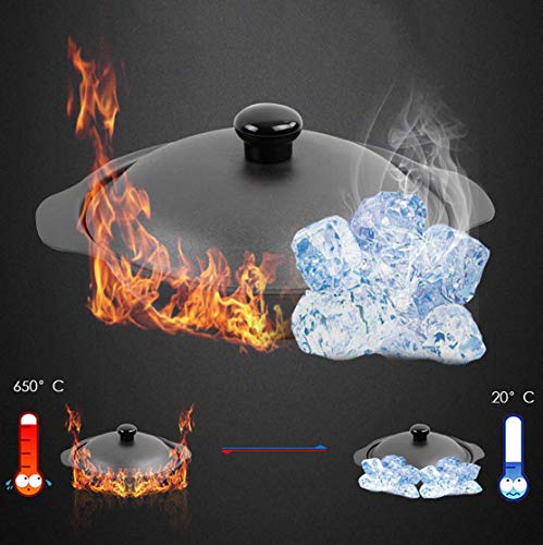 Mini wok en fonte avec couvercle de 26 cm compatible induction - 4