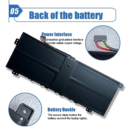 Image of L18M4PE0 7.72V 51W /6610mAh Laptop Battery Compatible with Lenovo Yoga C740-14IML Series Notebook 5B10W67296 5B10U40209 L18L4PE0