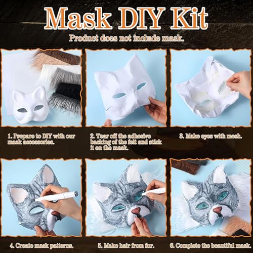 Masque Therian kit complet DIY avec ensemble de masque de chat