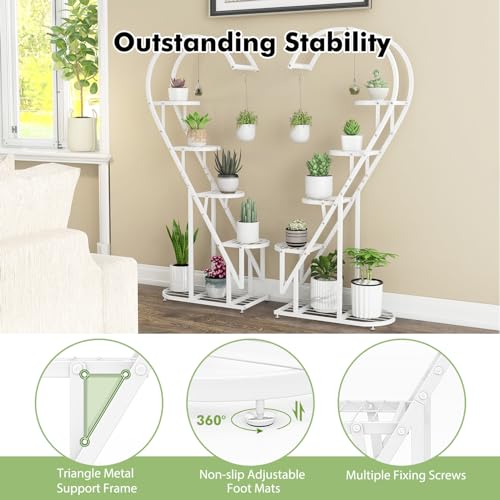 Support de plantes gain de place HOMASIS pour organiser vos pots de fleurs