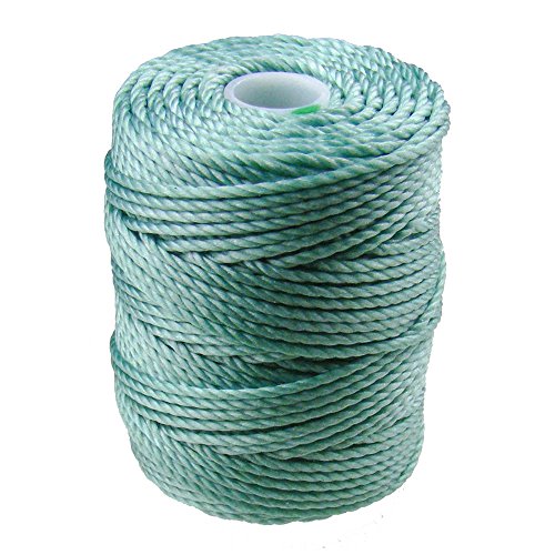 C-LON Tex 400 Heavy Weight Bead Cord, Turquoise- 1mm, 39 Yard Spool