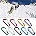 QIYUDUOLA 5 Pcs Aluminum Alloy Carabiner Clip Outdoor Hiking Spring Clip Hooks Keychain Clip Clasp