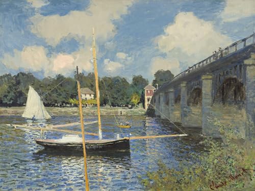 Affiche Claude Monet d'art mural graffiti 60x90cm - Grand poster déco Le Pont d'Argenteuil