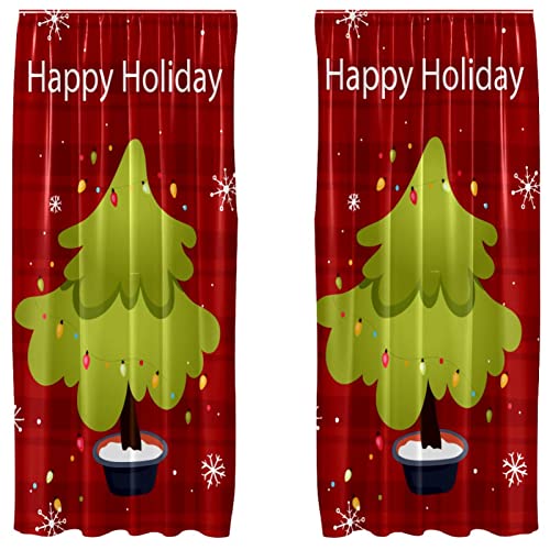Cortinas de árbol de Navidad elegantes juego de paneles de diseño exclusivo 2